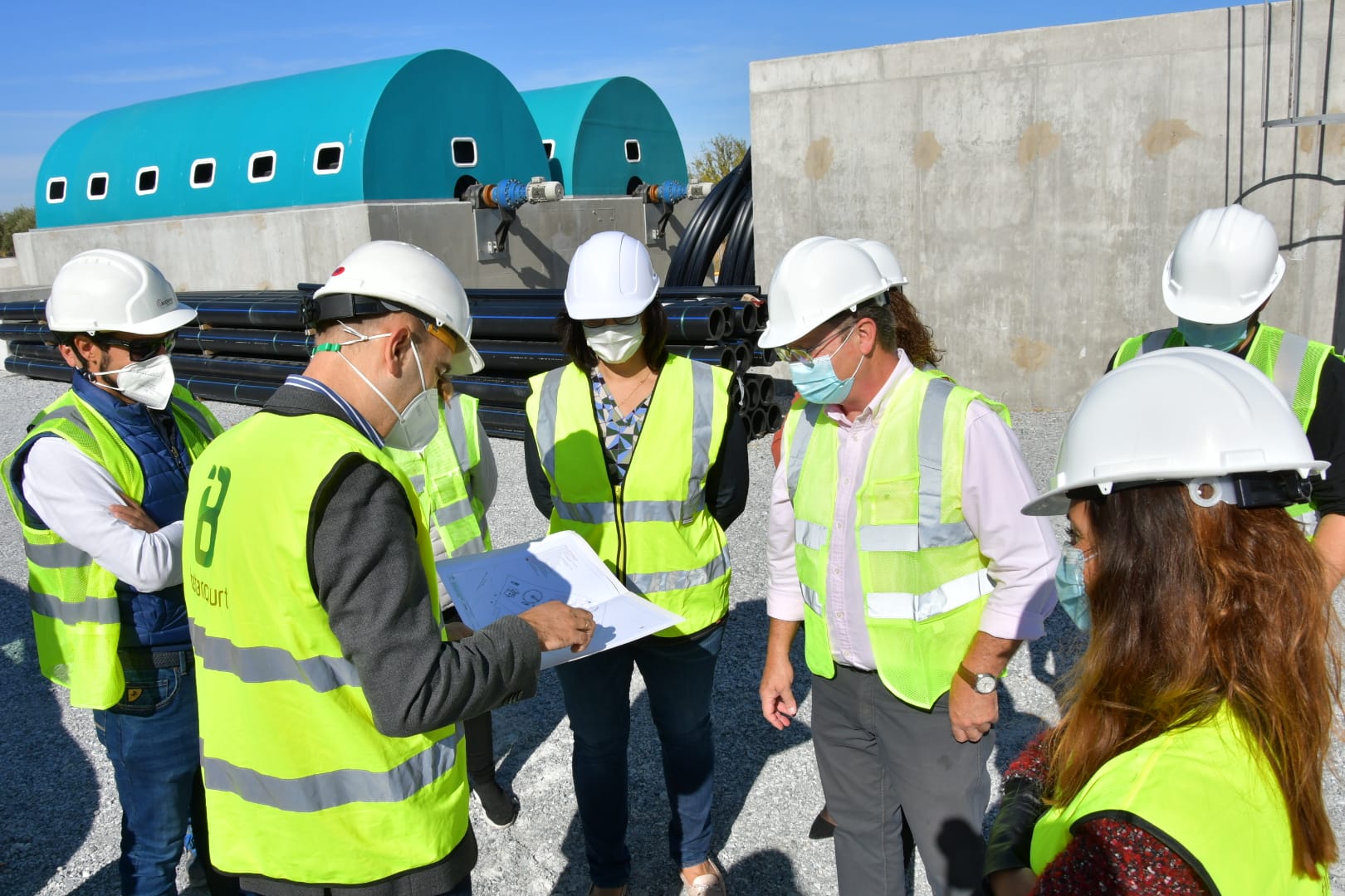 Las obras de construcción de la EDAR de Zújar rondan el 50% de ejecución