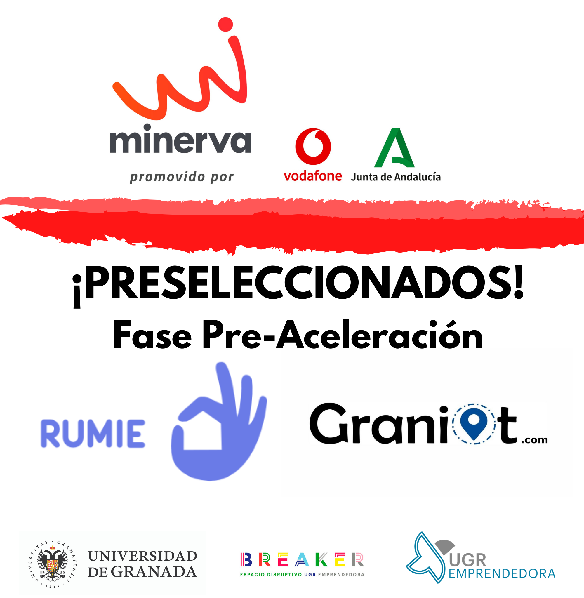 Dos startups alojadas en BREAKER, Centro de Emprendimiento de la UGR, seleccionadas en el Programa Minerva 2021