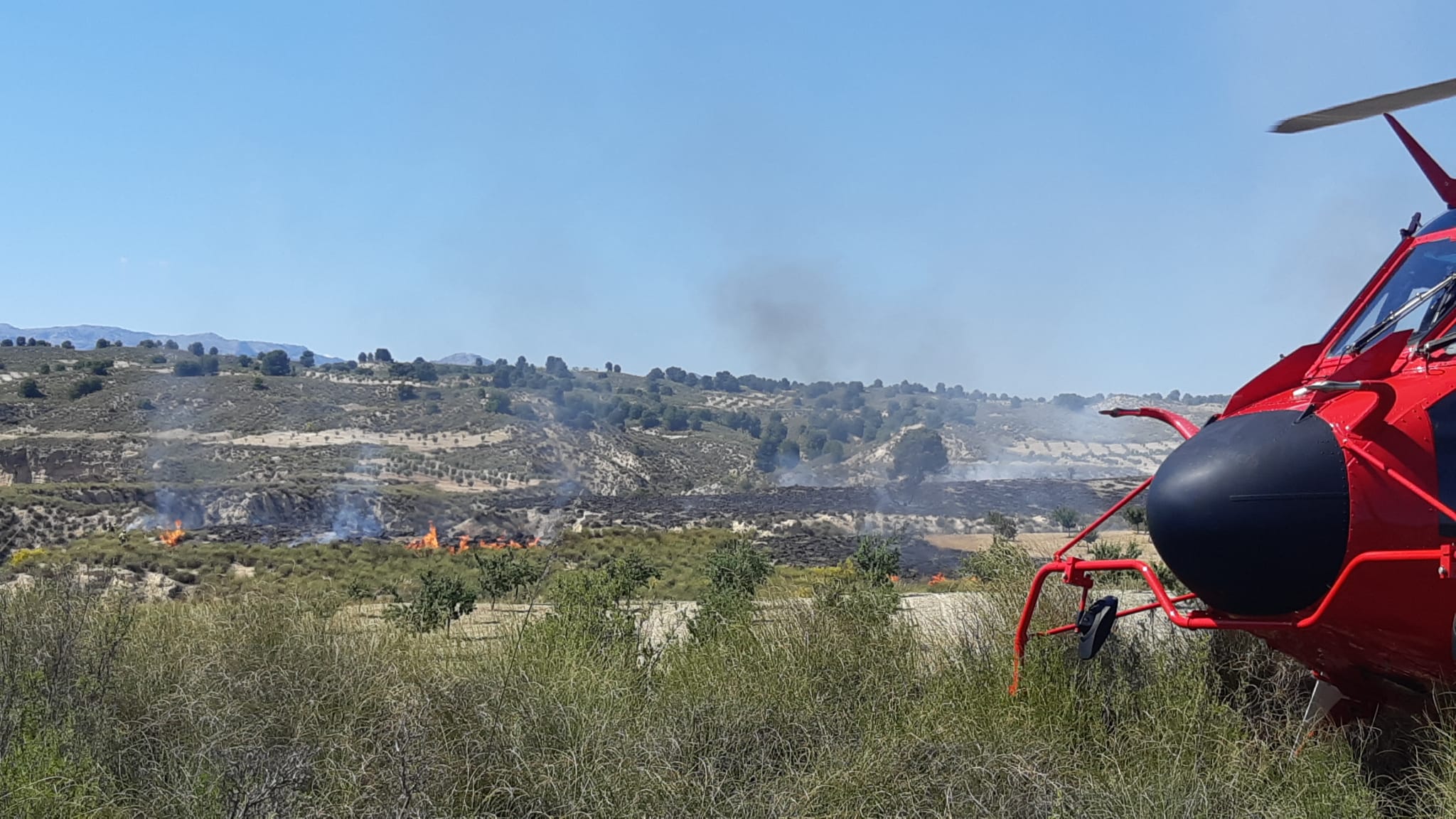 El incendio forestal de Cortes de Baza calcinó cuatro hectáreas de matorral